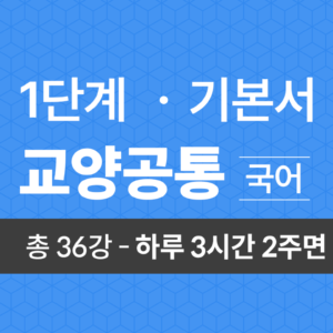 1단계 교양공통(국어) 기본서